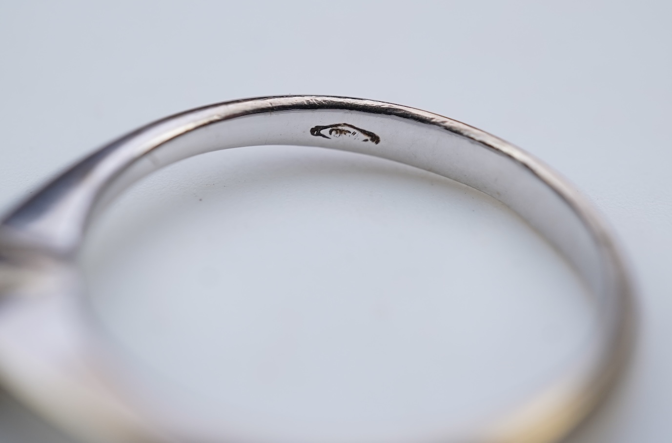 A diamond solitaire ring